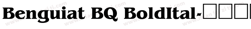 Benguiat BQ BoldItal字体转换